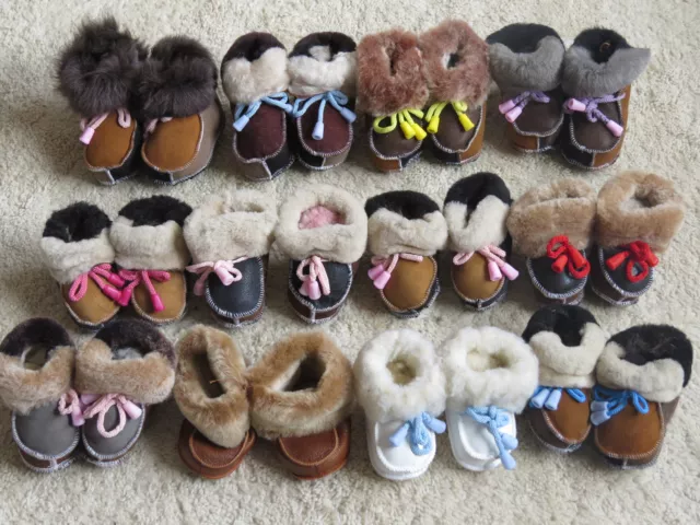 Lammfell Krabbelschuhe Babyschuhe Lammfell Krabbelpuschen Hausschuhe Lederschuhe