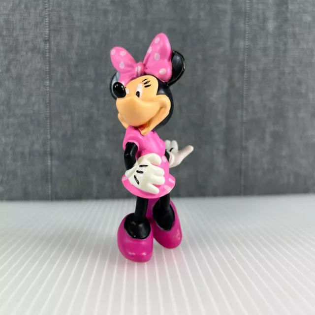 Disney Store Minnie Mouse PVC Plastic 3" Inch Figure Figurine Cake Topper