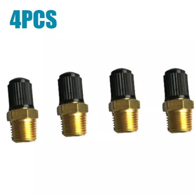 4 Pieces NPT Brass Air Compressor Fill Valves 18 Inch Nickel Plated Tank
