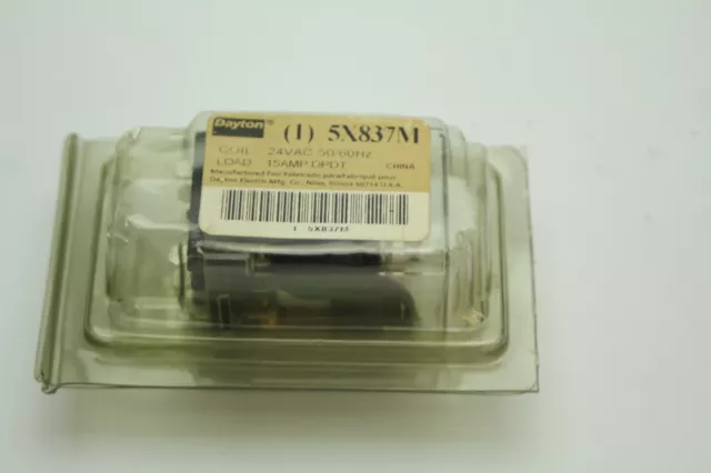 Dayton 5X837M General Purpose Relay 24VAC 15A 8-Pin New