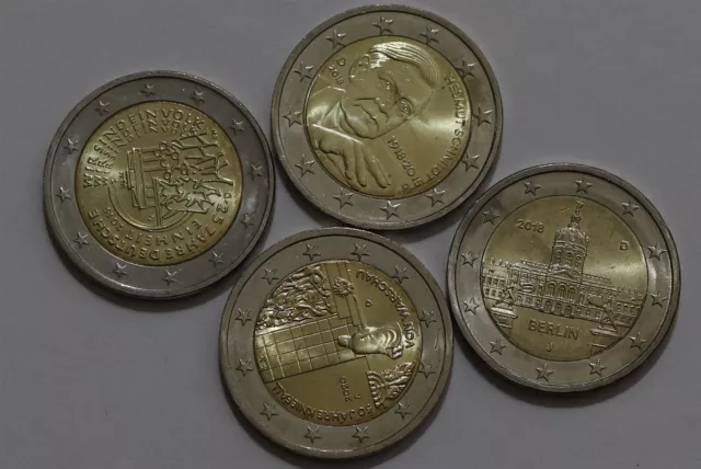 🧭 🇩🇪 Germany 2 Euro - 4 Commemorative Coins B56 #3