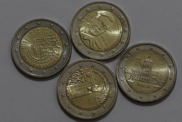 🧭 🇩🇪 Germany 2 Euro - 4 Commemorative Coins B56 #3
