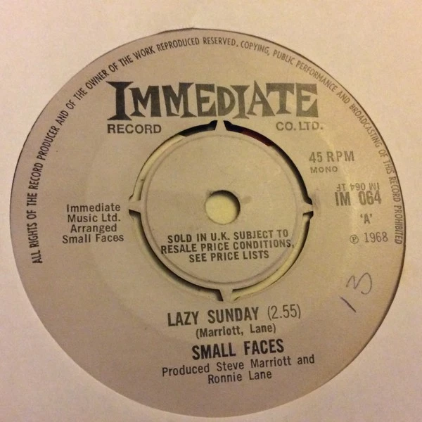 SMALL FACES - Lazy Sunday, 7