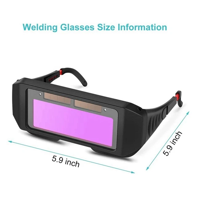 Welding Goggles Solar Powered Auto Darkening Welding Goggles Glasses with E Y7G4 3