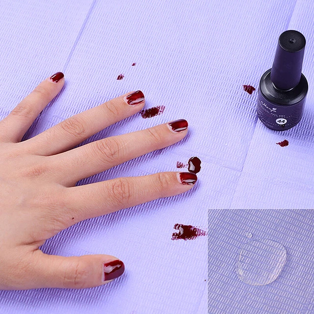 5 PIEZAS Toallas de mesa desechables para arte en uñas Alfombra impermeable salón almohadillas limpias hojas S1