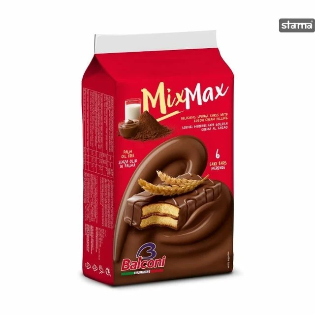 Balconi Mix Max Choc - 10 pièces par paquet - 350 g - Lot de 4