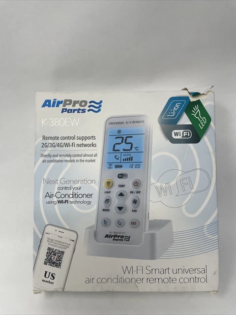 AirPro Universal Smart Mini Split WiFi Enabling Remote Control K-380EW White