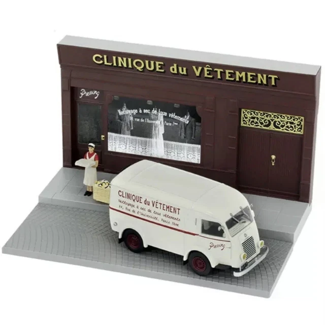 Diorama 1/43 Renault 206E La Blanchisseuse Clinique Du Vêtement Altaya Ixo