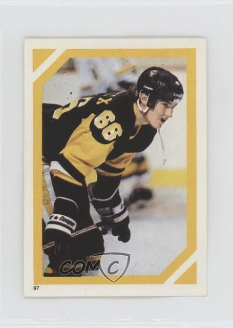 1985-86 O-Pee-Chee Album Stickers Mario Lemieux #97 Rookie RC HOF