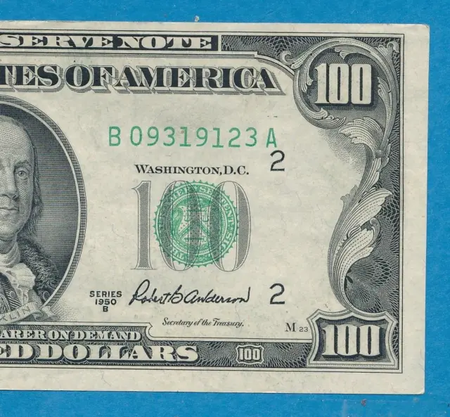 $100. 1950-B New York  District Original  Choice Au