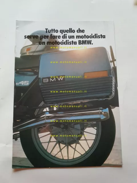 BMW catalogo 1983 abbigliamento accessori moto depliant ITALIANO originale