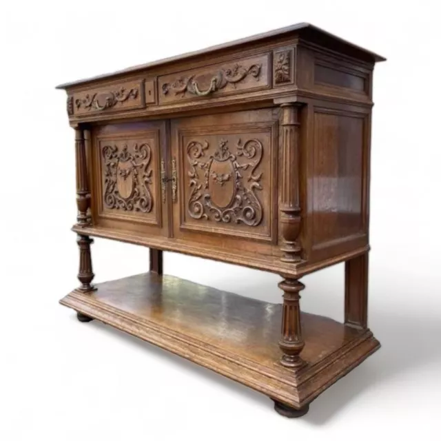 Gründerzeit Historismus Anrichte Buffet Kommode um 1890 Mit Marmor