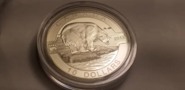 Canada 2013 $10 Proof Gem Silver Coin The Polar Bear.