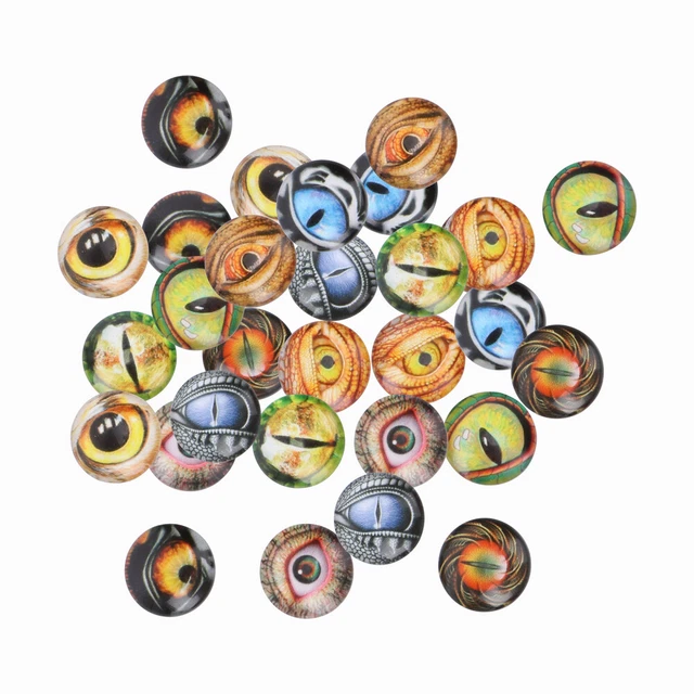 100 Pcs Tieraugenglasaufkleber Aus Glasaugen Patch