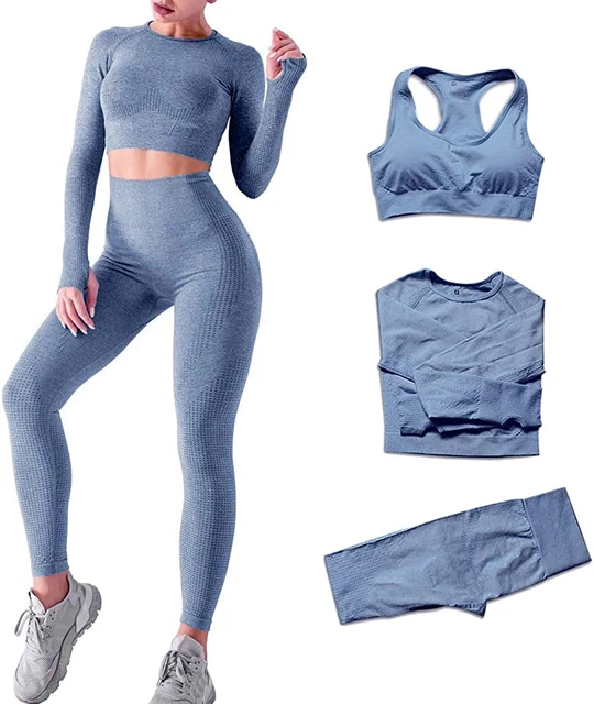 2/3Set Di Abbigliamento Sportivo Da Palestra Senza Cuciture, Yoga Gym Leggings D