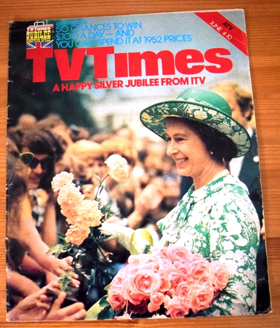 VINTAGE TV TIMES June 1977 Queen Elizabeth Ii Silver Jubilee