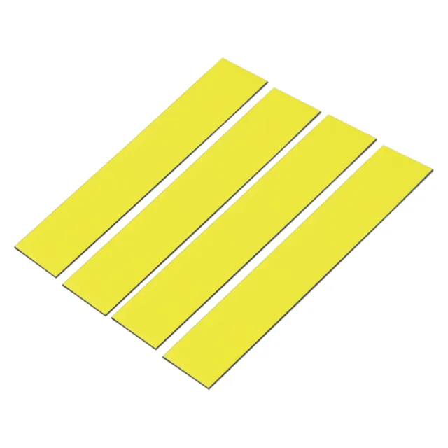 ABS Plastic Sheet 8"x2"x0.05" ABS Styrene Sheets Building 4 Pcs Yellow/Black