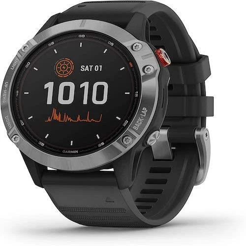 Garmin Fenix 6 Solar Silver Heart Rate Monitor GPS Sports Watch