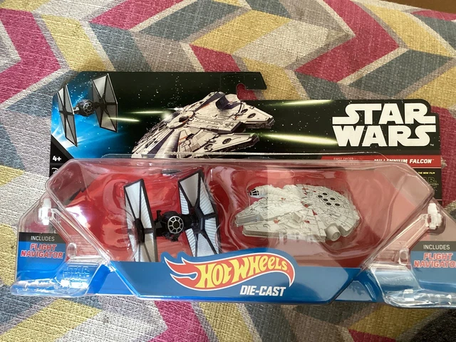 STAR WARS MILLENNIUM FALCON vs TIE FIGHTER 2014 Hot Wheels 2 Pack Diecast