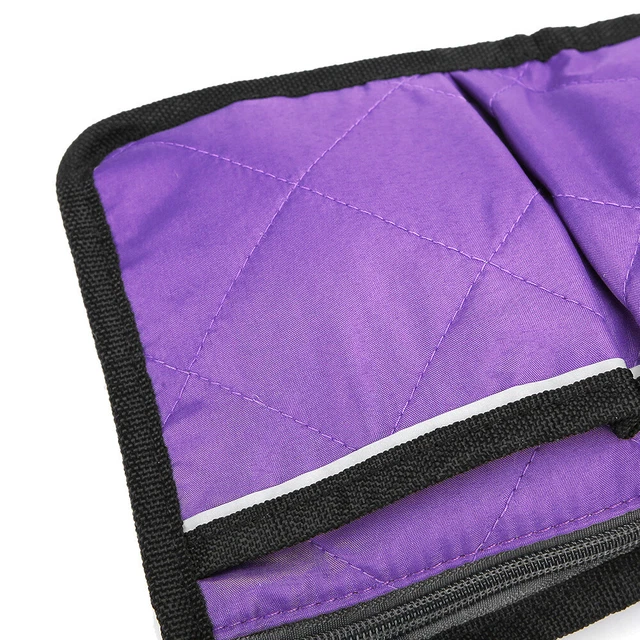 Púrpura Múltiples Bolsillos Gran Capacidad Silla de Ruedas Reposabrazos Bolso Lateral Silla de Ruedas