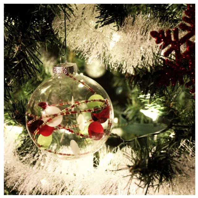 2,50 €/m 3x Girlande Weihnachten - Weihnachtsdeko für Christbaum - weiß/glitzer