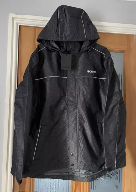 NEW MEDIUM SCANIA Official Mens Truck Gear Black Waterproof Full Zip Jacket Coat 45.00 PicClick UK