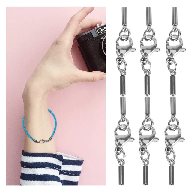 20 Cierre de Acero Inoxidable Langosta Cordón Hebilla Fijador para Collar Pulsera
