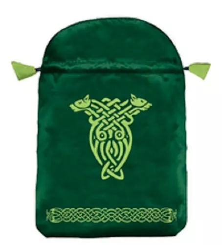 * Celtic Dragons Satin Bag Large Tarot Bag Wiccan Pagan Witch