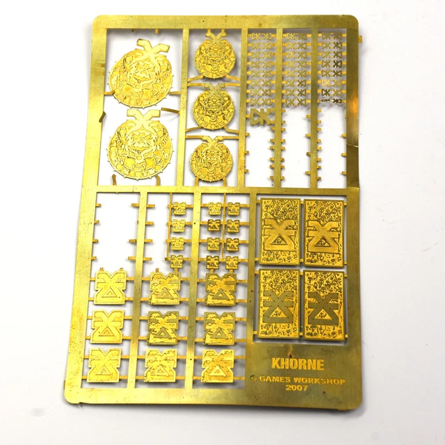 CHAOS DAEMONS KHORNE Etched Brass Khorne Symbols FW