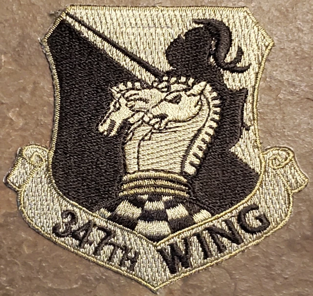 USAF US AIR Force 347th Wing Patch SUBDUED Moody AFB, VINTAGE