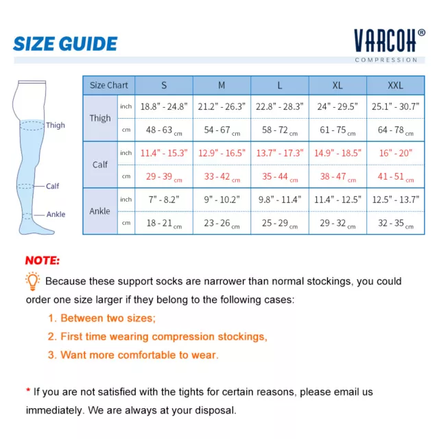 Medical Compression Pantyhose Women Men 20-30 mmHg Edema Varicose Vein Stockings 2