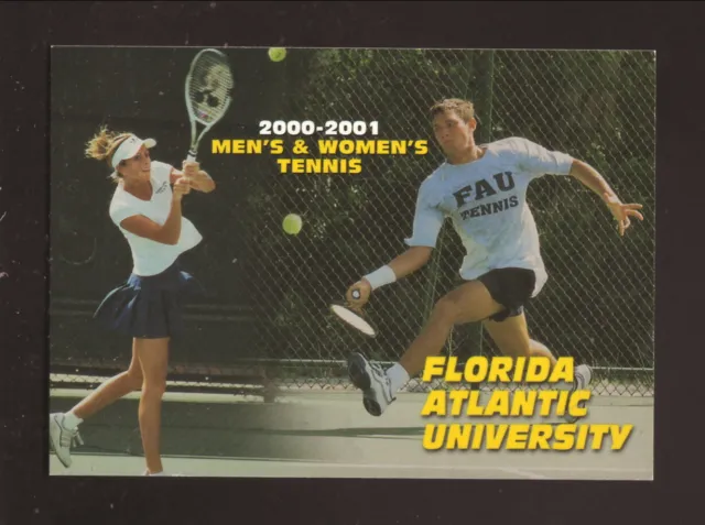 Florida Atlantic Owls--2001 Tennis Pocket Schedule