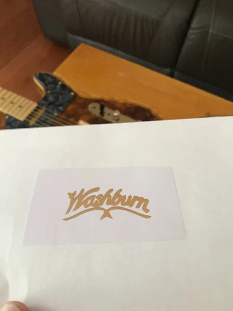 WASHBURN GUITAR HEADSTOCK Decal Restoration 3D logo Laser Cut Metal ...