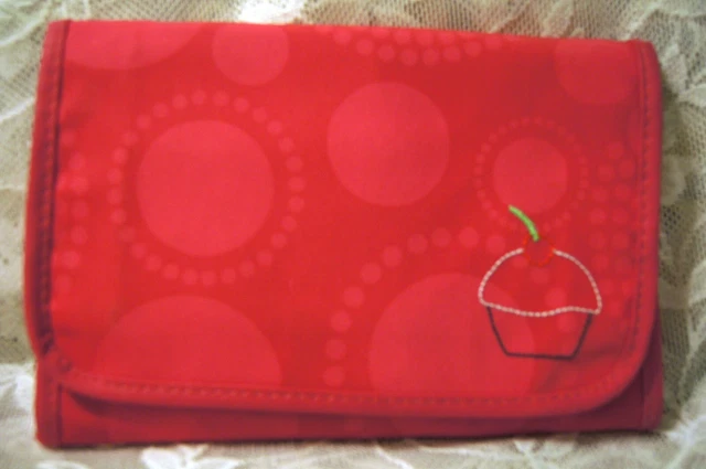 Thirty-One - Pink Circle Spirals (Retired) - Fold And Go Organizer w/Notepad