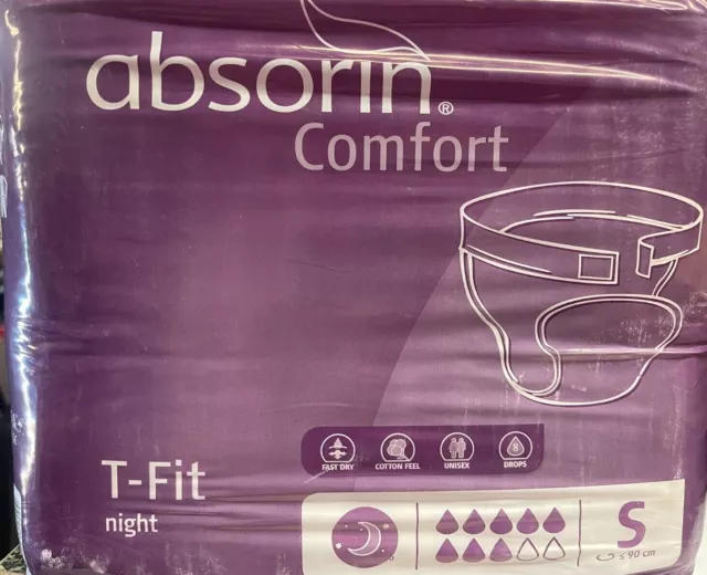 Lot de 5 paquets de 15 couches Absorin comfort T-Fit  S      J.