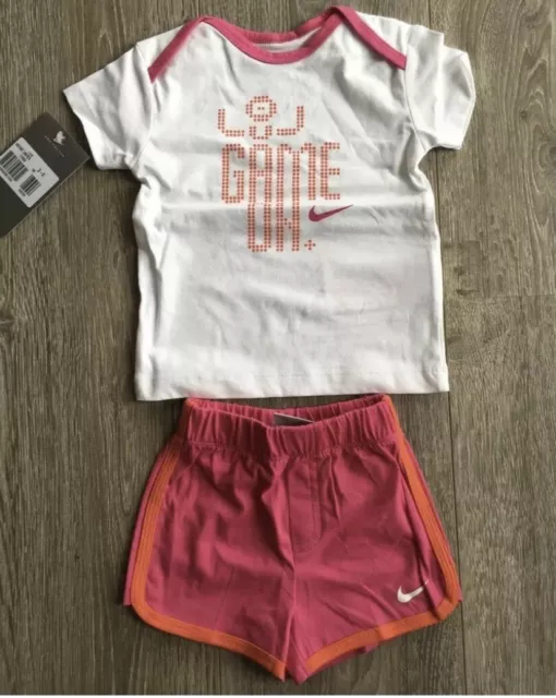 Nike Fille SunSport Tricoté Lot , Blanc, 373208-100, Neuf, Taille 12-18 Mois