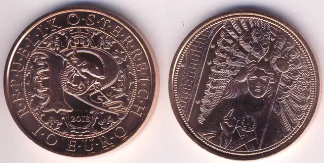 Austria Österreich 10 Euro 10€ - Münze Kupfer copper 2018, "Raphael" UNC