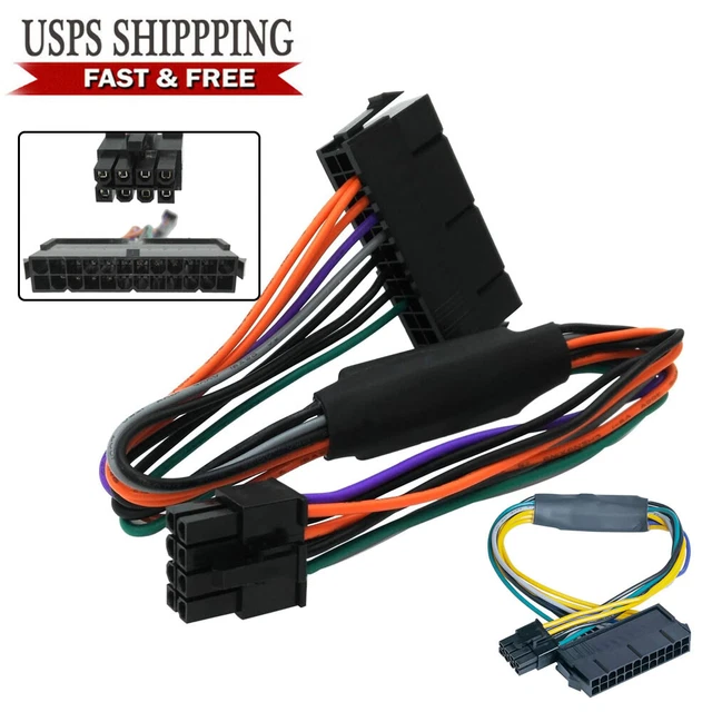 24PIN TO 8PIN ATX Power Supply Adapter Cable for Dell Optiplex 9020
