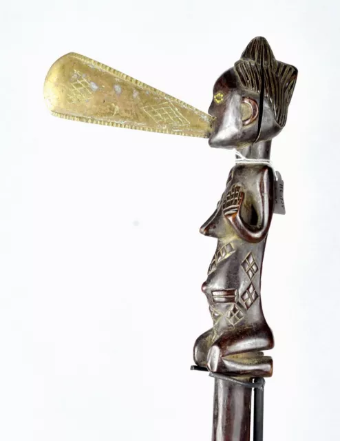 Rare LUBA prestige's  anthropomorphic figural Axe Congo African Tribal Art 1725