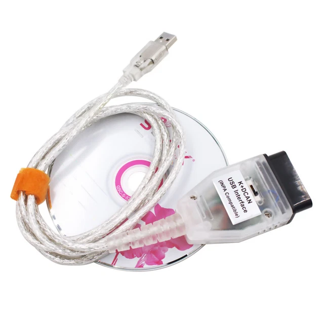 Cable With CD Driver For BMW K+DCAN Switch OBD2 OBDII Diagnostic USB Cable