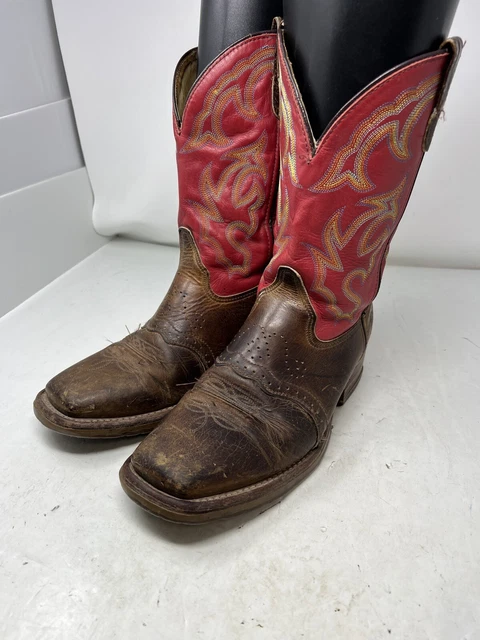 Bottes western double H DH3560 homme Jase Ice Roper cuir marron bout