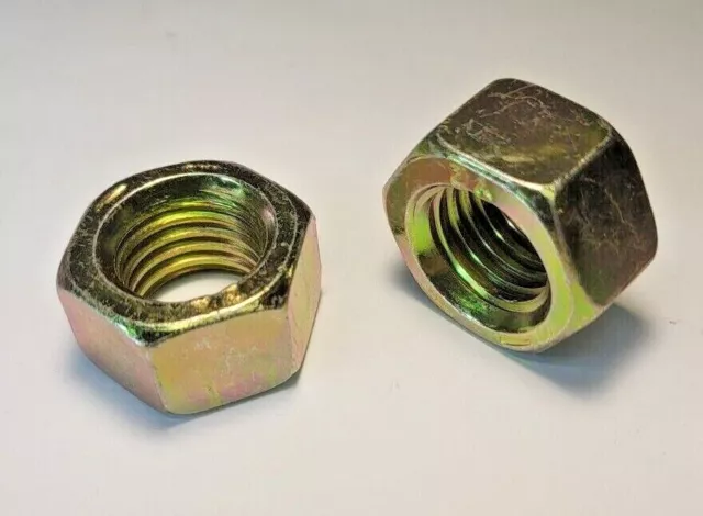 3/4"-10 Grade 8 Finished Hex Nuts, Yellow Zinc, Coarse Thread (Pick Quantity)
