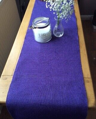 Purple Grape  Handmade 100% Natural Hessian Burlap Table Runner 30cm x 150cm