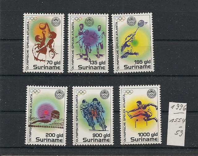 21/1123) Suriname Olympiade 1998 Radfahren Schwimmen Basketball Badminton **