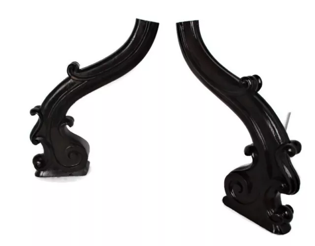 Couple Corbels Finials Hand Carved Wood Pediment Over Door Architectural Standin