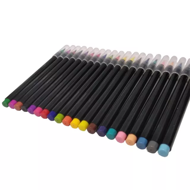 20 Color Drawing Marker Artist Painting Pen Watercolor Sketch Brushes Pens Set 2
