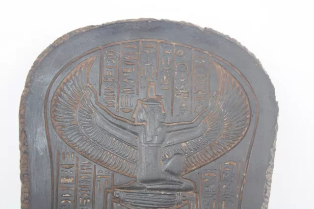 RARE ANCIEN ÉGYPTIEN ANTIQUE ISIS Wings Temple Stella Stela Egypte Histoire 3
