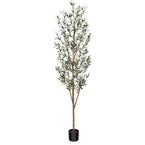 KAZEILA ARTIFICIAL OLIVE Tree Realistic Fake Silk Tree 6 Feet Tall Faux