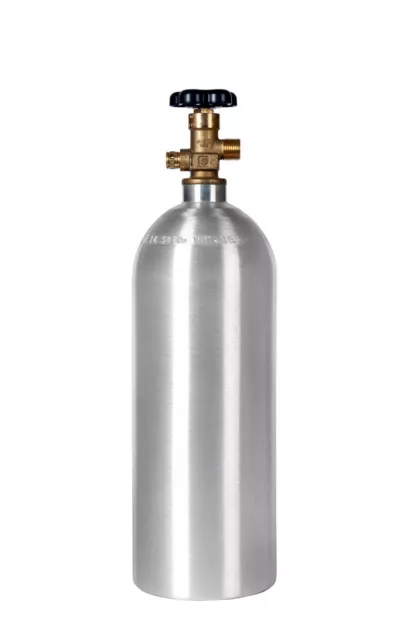 New 5 lb. Aluminum CO2 Cylinder with CGA320 Valve for Homebrew Draft Beer Water