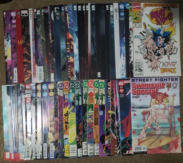 Comic Book Collection 60 Issues Lot Bundle Marvel DC Image HUGE VINTAGE SALE